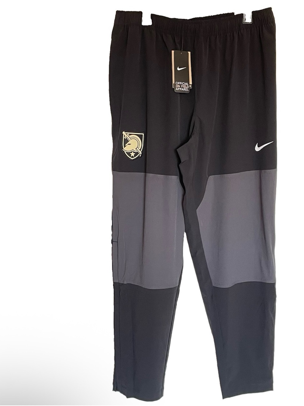 Nike Woven Track Pants Army Black Knights USMA Black Gray Leg Zip Men’s Size L